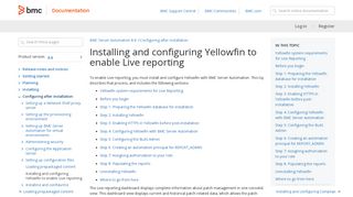 Installing and configuring Yellowfin to enable Live reporting ...