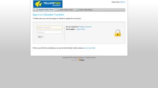 Sign in to Yellowfish Transfers