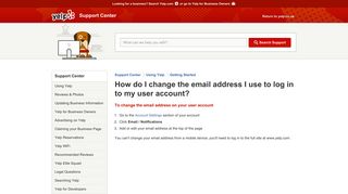 How do I change the email address I use to log in to my user account ...