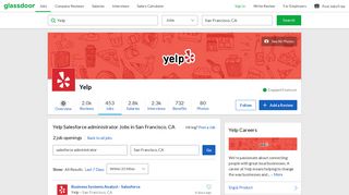 Yelp Salesforce administrator Jobs in San Francisco, CA | Glassdoor