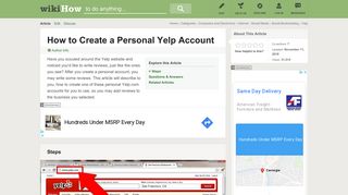 How to Create a Personal Yelp Account: 11 Steps (with Pictures)