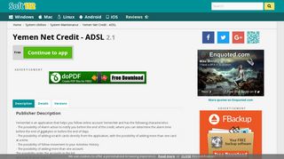 Yemen Net Credit - ADSL 2.1 Free Download