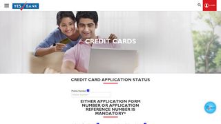Credit Card Application Status - Yes Bank