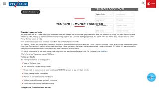 Money Transfer Online, Foreign Inward Remittance – YES BANK