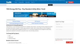 YES Energy Bill Pay - Pay Resident Utility Bills | Yardi