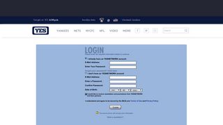 Account Management - Login/Register - YESNetwork.com