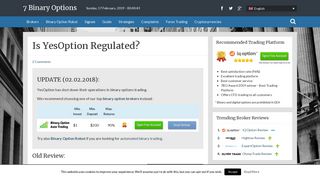 • Is YesOption Regulated? • - 7 Binary Options