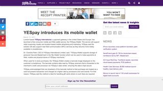YESpay introduces its mobile wallet | Mobile Payments Today