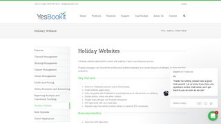 Professional Holiday Website Design -YesBookit Software