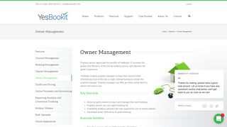 Owner Management -YesBookit Holiday Booking Software