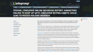 Yesmail Consumer Online Behavior Report: Marketers Failing to Keep ...