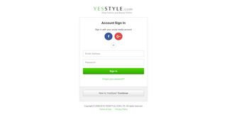 Checkout - Sign In | YesStyle