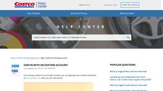 Costco DVD | Sign in with an existing account