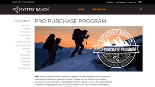 Pro Purchase Program | Mystery Ranch Backpacks