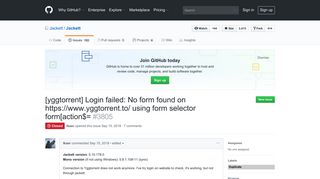 [yggtorrent] Login failed: No form found on https://www.yggtorrent.to ...