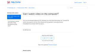 Can I watch video on the computer? – YI Technologies, Inc.