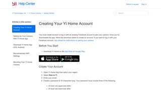 Creating Your YI Home Account – YI Technologies, Inc.