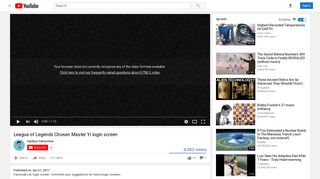 League of Legends Chosen Master Yi login screen - YouTube