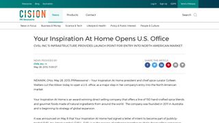 Your Inspiration At Home Opens U.S. Office - PR Newswire