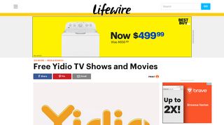 Yidio's Free Streaming Movies and TV Shows - Lifewire