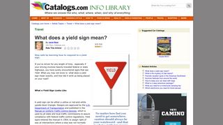 What Does A Yield Sign Mean? - Catalogs.com
