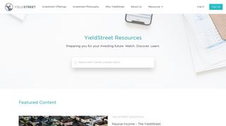Resource Center - YieldStreet