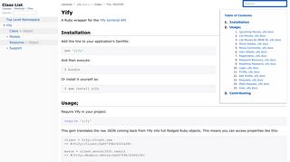 File: README — Documentation for yify (0.0.1) - RubyDoc.info
