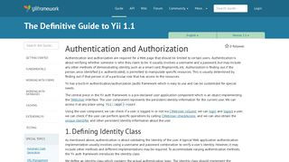 Special Topics: Authentication and Authorization | The ... - Yii Framework