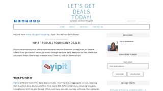 Yipit – For All Your Daily Deals! - Let's Get Deals Today!