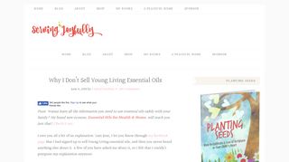 Why I Don't Sell Young Living Essential Oils - Serving Joyfully