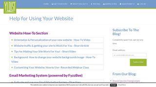 Help for Using Your Website | YLDist Websites - YLDist.com