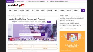 Sign Up to Yahoo mail- Create new Yahoo Account