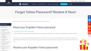 Forgot Yahoo Password? Restore It Now! - Recoverit - Wondershare