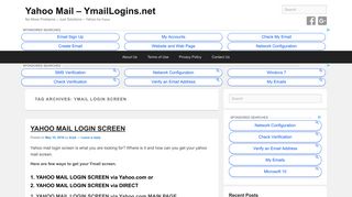 Ymail Login Screen Archives - Yahoo Mail - YmailLogins.net