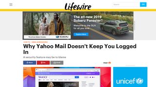 Why Do I Have to Log In to Yahoo Mail Every Time? - Lifewire