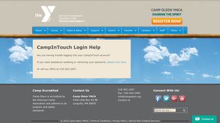 CampInTouch Login Help | Camp Olson YMCA