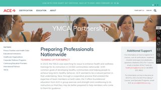 YMCA Personal Training Courses | YMCA Partnerships | ACE