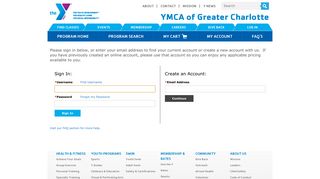 YMCA of Greater Charlotte > YMCA > Login