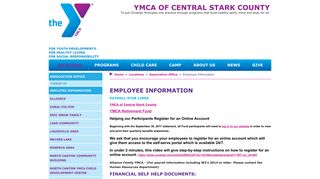 Employee Information - YMCA of Central Stark County