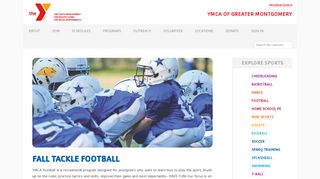 Tackle Football - The YMCA of Greater Montgomery