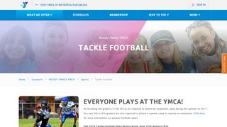 Tackle Football | YMCA of Metropolitan Dallas