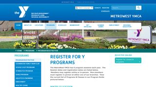 Program Registration | Metrowest YMCA | MetroWest YMCA