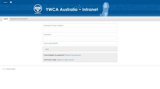YWCA Intranet: User account