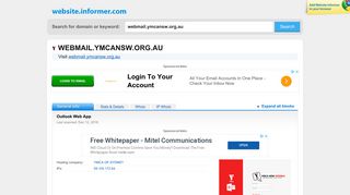 webmail.ymcansw.org.au at WI. Outlook Web App - Website Informer
