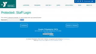Staff Login - Philadelphia YMCA