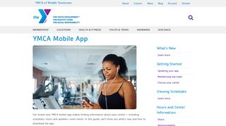 New YMCA Mobile App - YMCA of Middle Tennessee