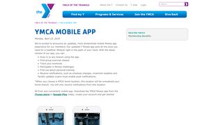 Mobile App Launch | YMCA of the Triangle