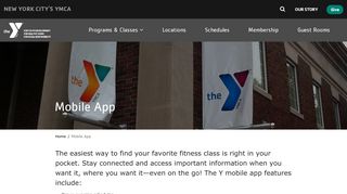 Mobile App | NEW YORK CITY'S YMCA - YMCANYC.org