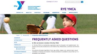 Frequently Asked Questions « Rye YMCA