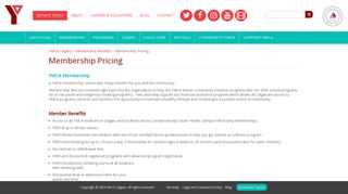 Membership Pricing - YMCA Calgary